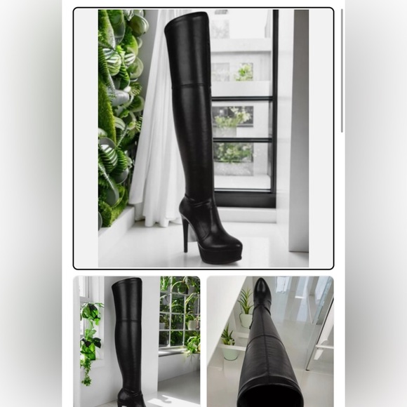 Thalia Sodi Black Over-the-Knee Boots - Picture 2 of 3